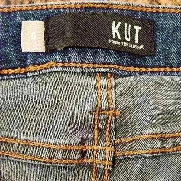 KUT from the Kloth Connie Mid-Rise Skinny Destructed Hem Jeans $89 - Picture 9 of 10